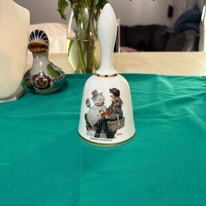 Danbury Mint Vintage 1975  Limited Edition Norman Rockwell Christmas Bell